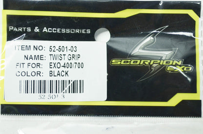 NEW Scorpion Helmet Twist Grip Covers Gloss Black EXO 400 700 NOS