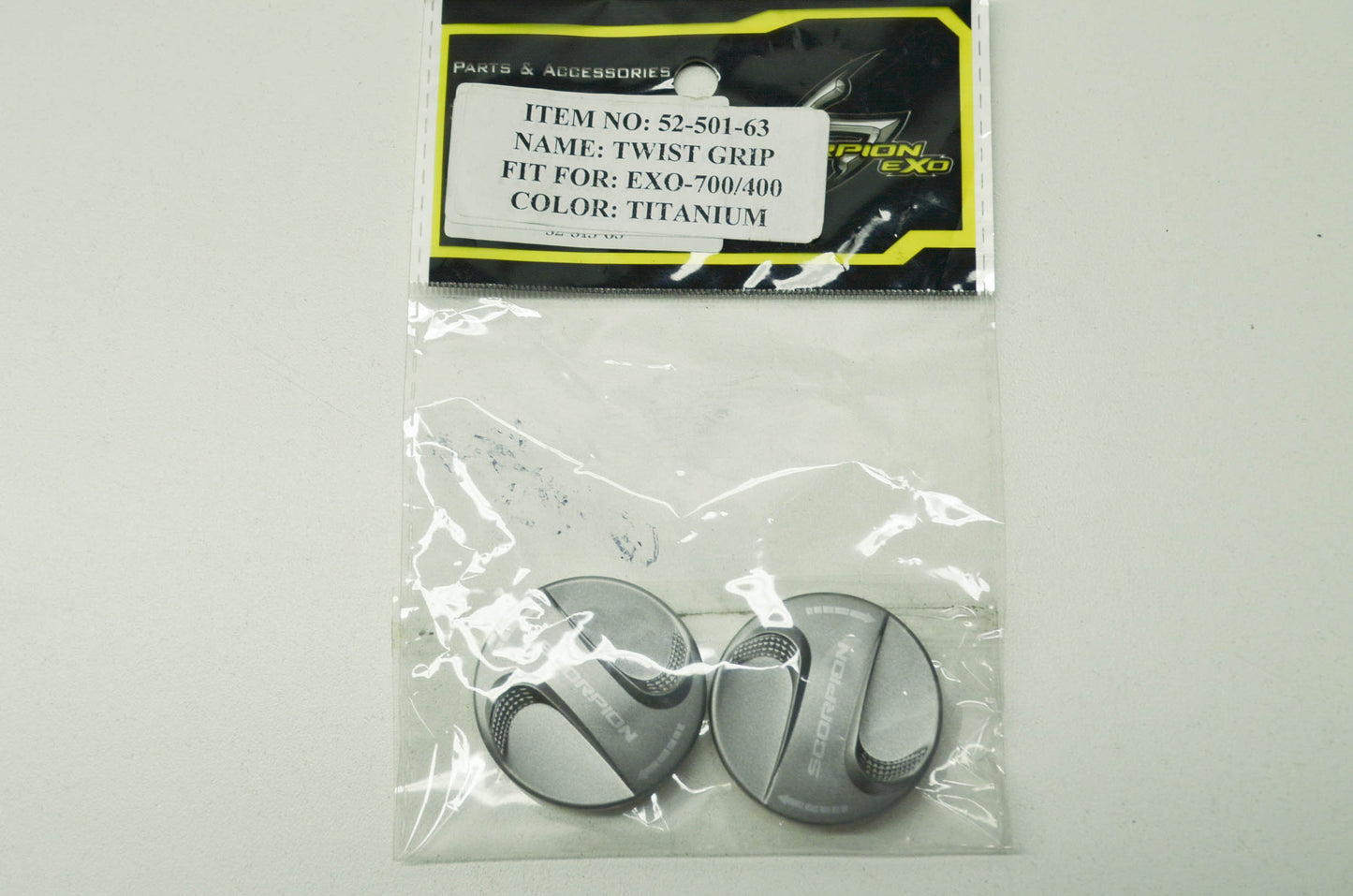 NEW Scorpion Helmet Twist Grip Covers Titanium EXO 400 700 NOS
