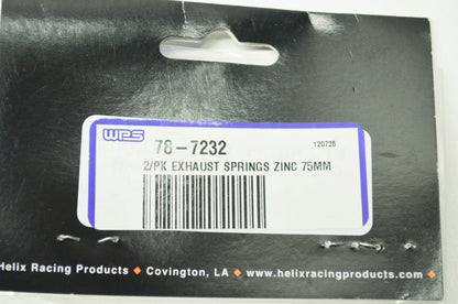 NEW Helix Exhaust Springs Zinc 75mm NOS