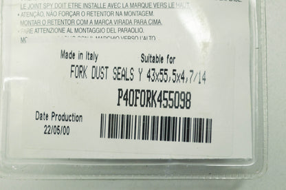 NEW Group Athena Fork Seal 43X55 5X4 7/14 NOS