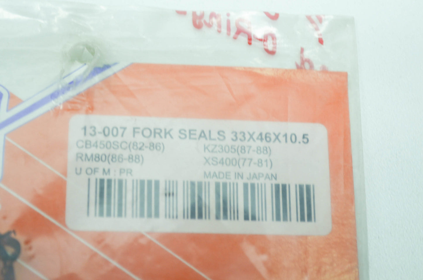 Shindy 13-007 Fork Seals CB450SC RM80 KZ305 XS400 NOS