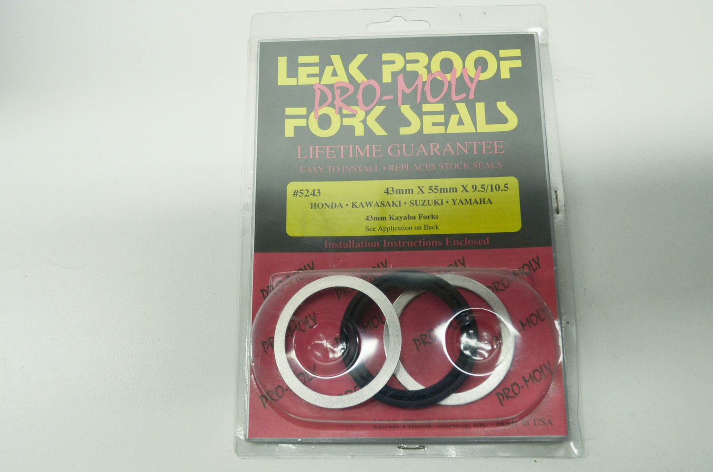 Leak Proof Seals 5243 Fork Seals Half Kit 43mm Kayaba 84-86 CR125R NOS