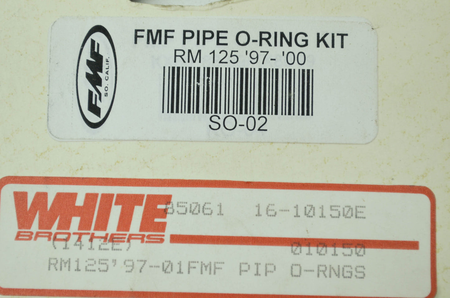 NEW FMF Pipe O-Ring Kit 97-00 Suzuki RM125 NOS