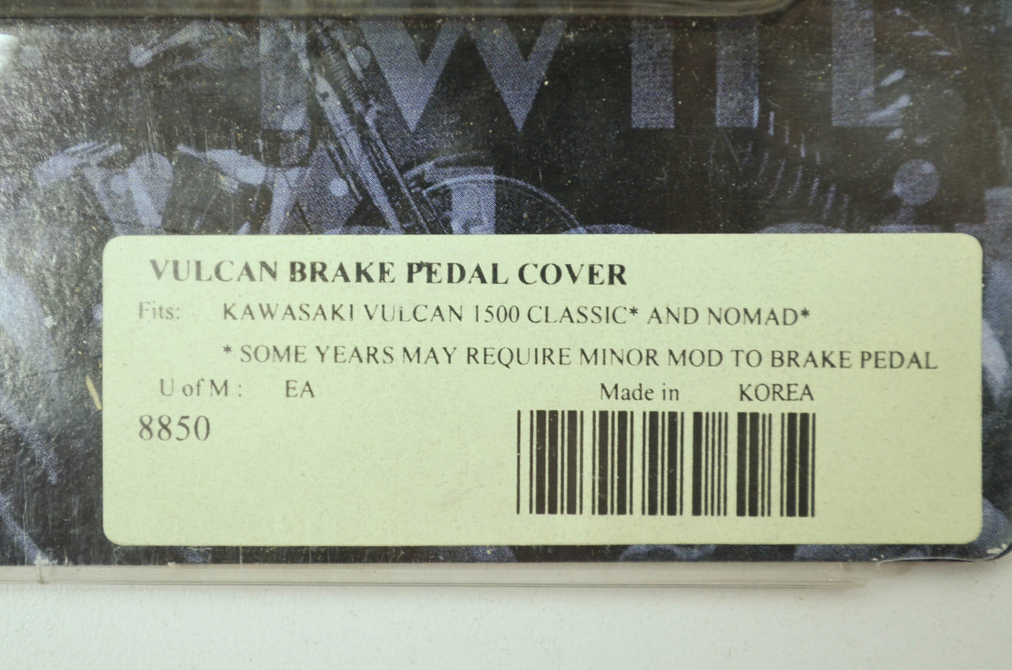 Brake Pedal Cover Kawasaki Vulcan 1500 Classic Nomad NOS