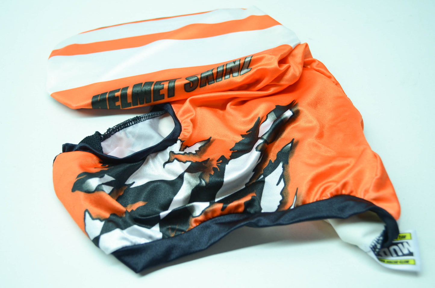 NEW Moto-Vation Helmet Skinz Orange Checkered Flag NOS