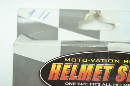 NEW Moto-Vation Helmet Skinz Orange Checkered Flag NOS