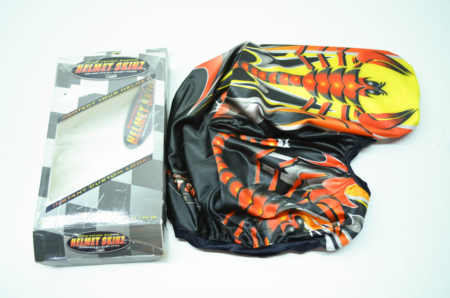 NEW Moto-Vation Helmet Skinz Black Scorpion NOS