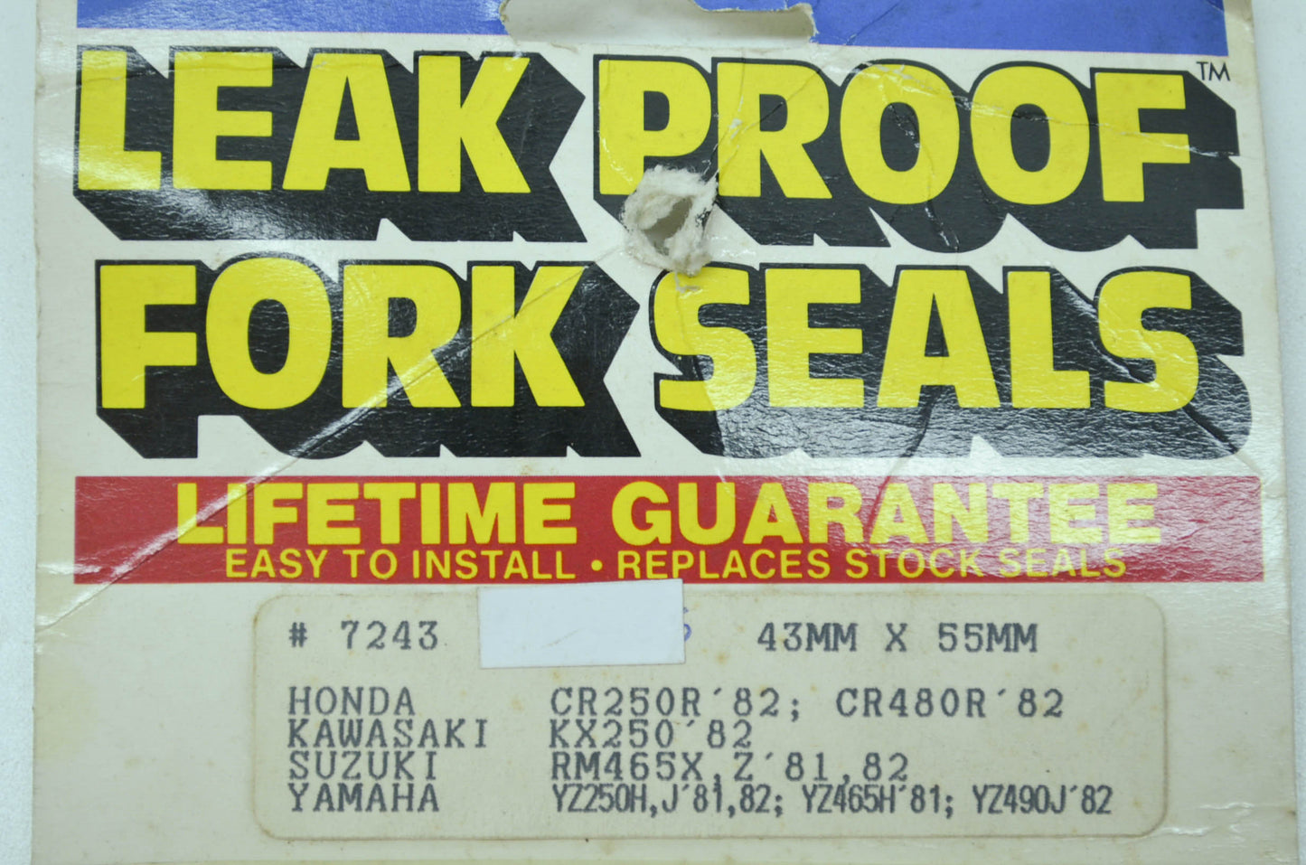 Leak Proof Seals 7243 Fork Seal Kit Honda Kawasaki 1982 CR KX 250 480 NOS