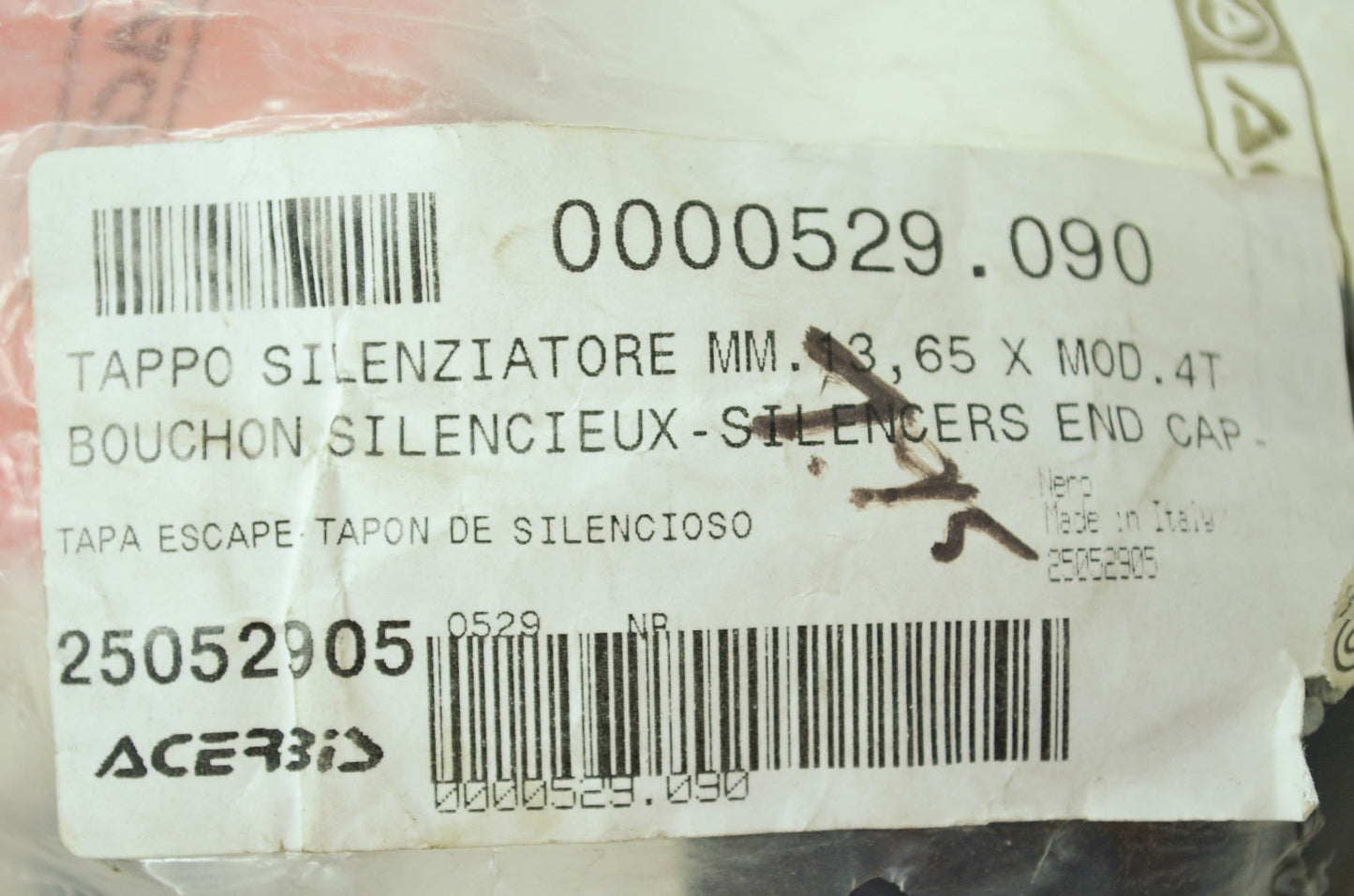 NEW Acerbis Muffler Plug Silencer End Cap NOS