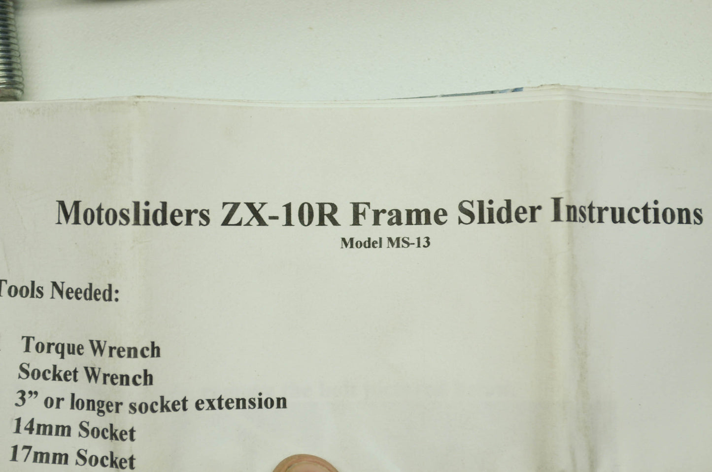 Kawasaki ZX-10R Ninja Frame Sliders NOS