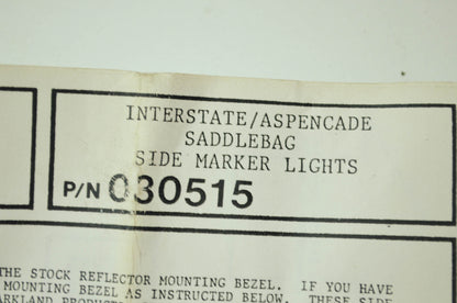NEW Markland Saddlebag Side Marker Light Kit NOS