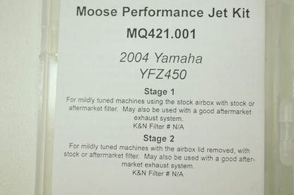 NEW Dyno Jet Jet Kit 2004 YFZ450 NOS