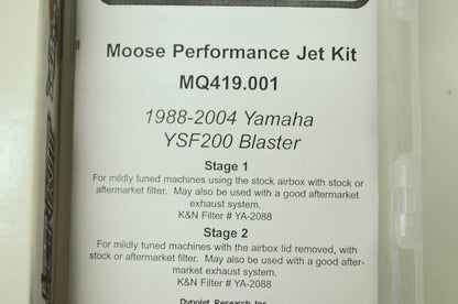 NEW Dyno Jet Jet Kit 88-04 200 Blaster YFS200 NOS