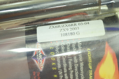 NEW Diamond Frame Sliders Light-Up 03-04 Kawasaki ZX6R ZX6RR NOS