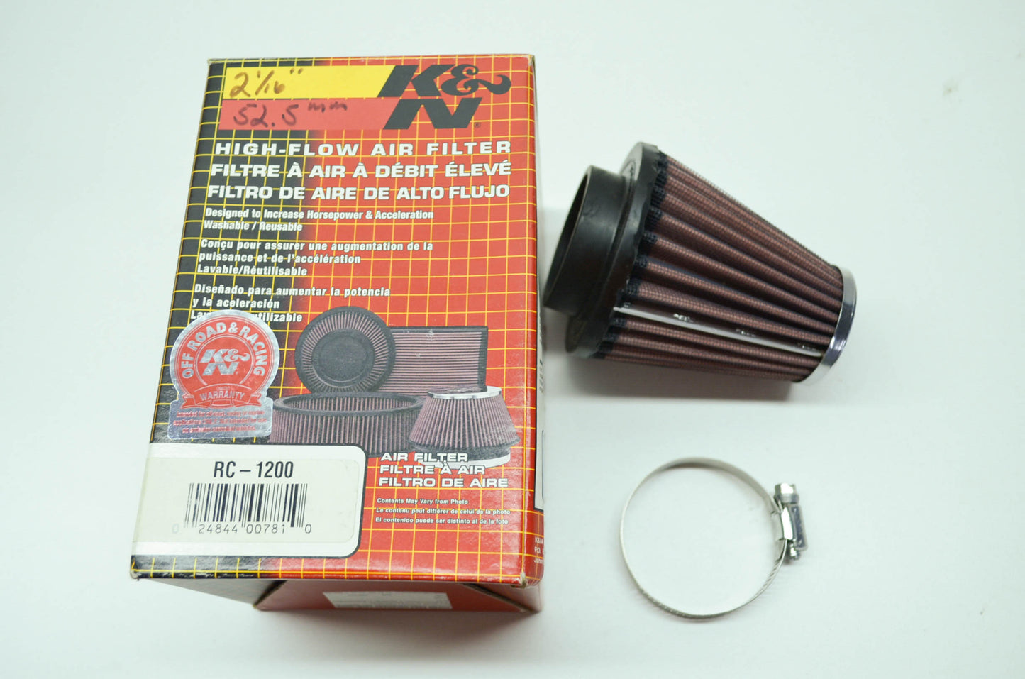 NEW K&N Air Filter Universal Kawasaki Harlery Suzuki Yamaha NOS