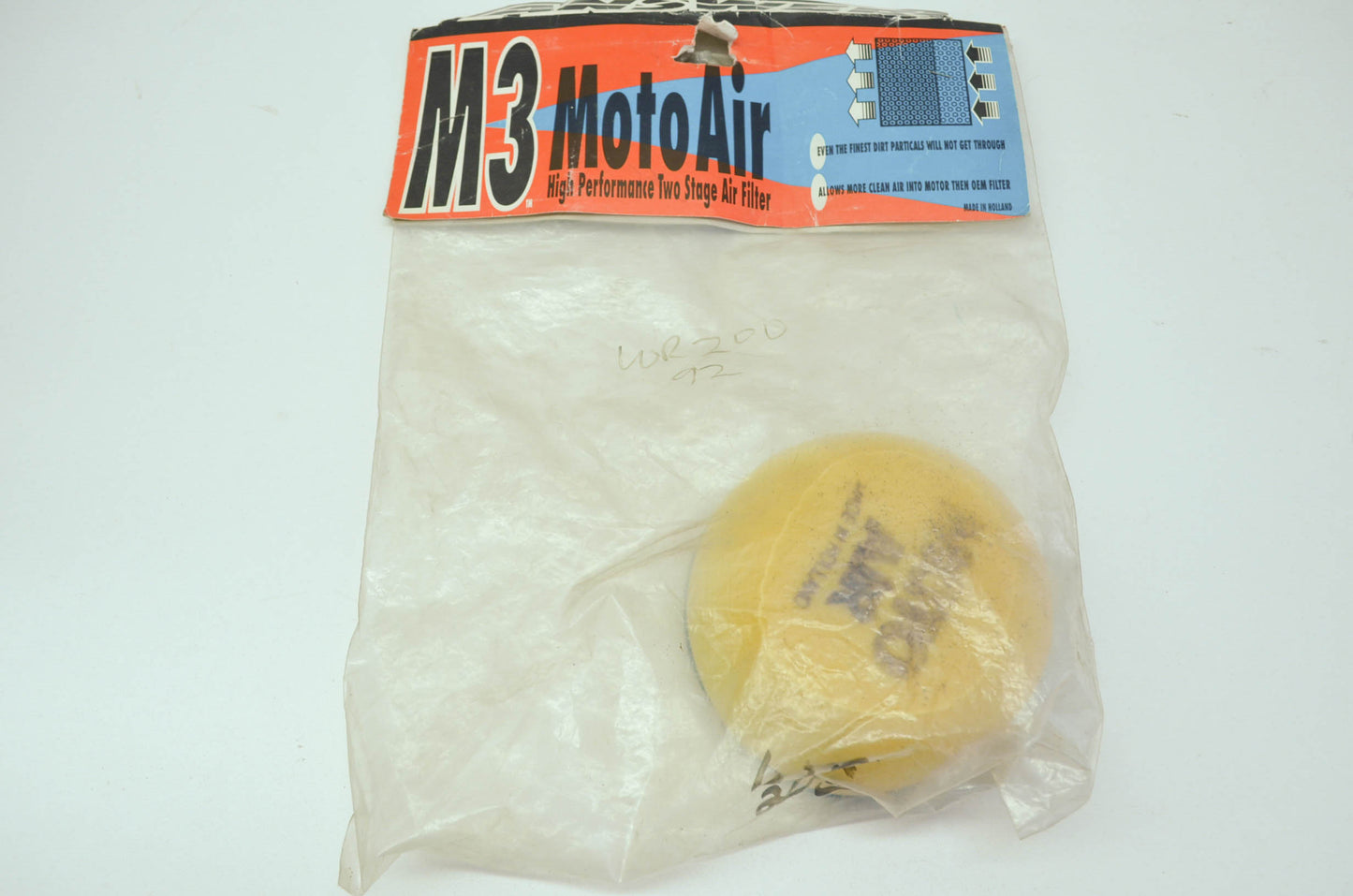 NEW M3 MotoAir Air Filter 87-92 Quad 250 92 WR200 NOS