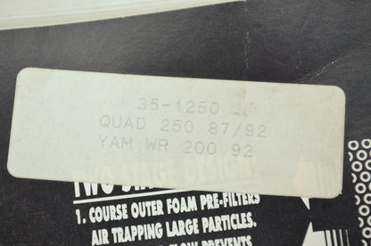 NEW M3 MotoAir Air Filter 87-92 Quad 250 92 WR200 NOS