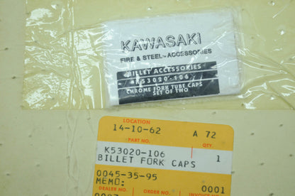NEW OEM Kawasaki Fork Caps NOS