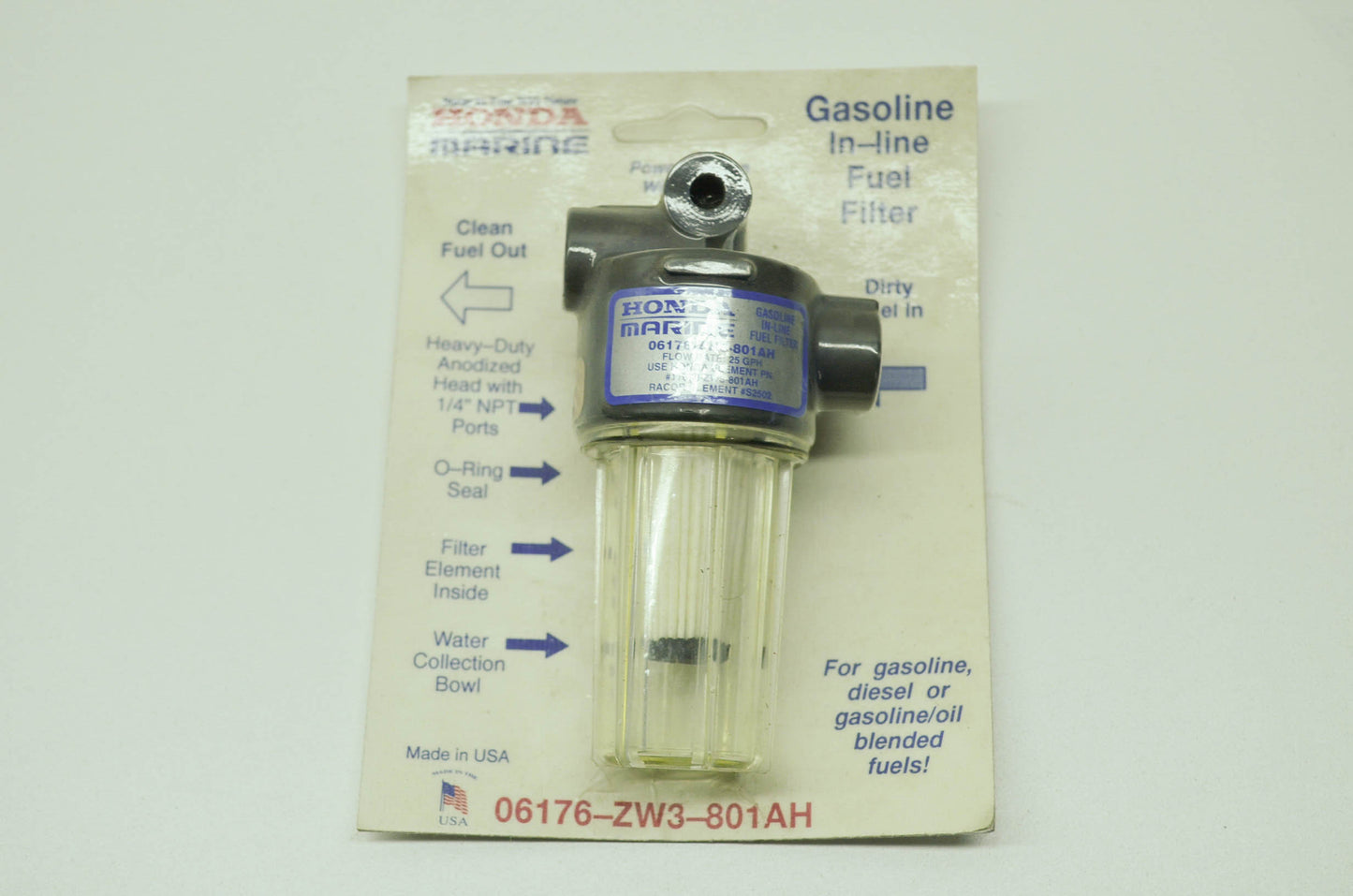 NEW OEM Honda Engines In-Line Fuel Filter NOS