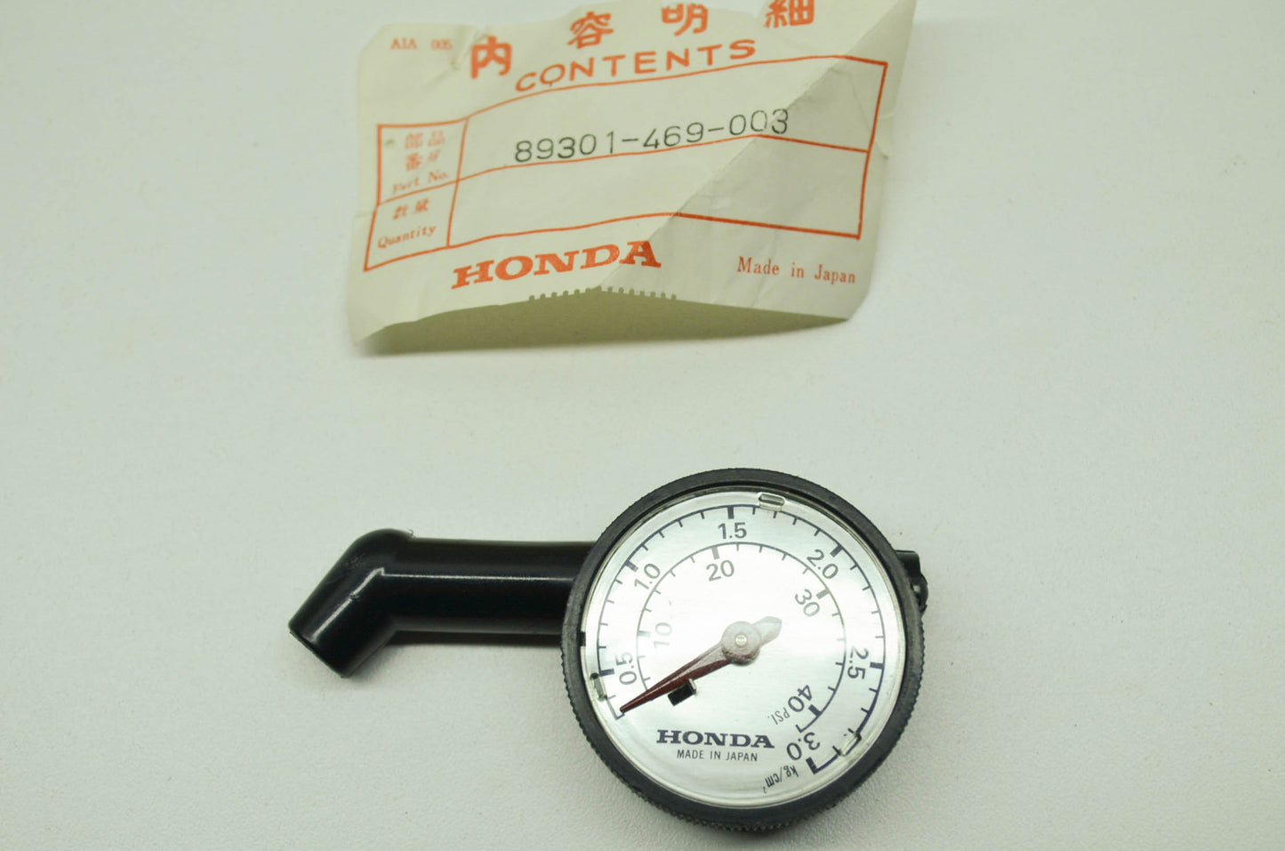 OEM Honda 89301-469-003 Air Pressure Gauge NOS