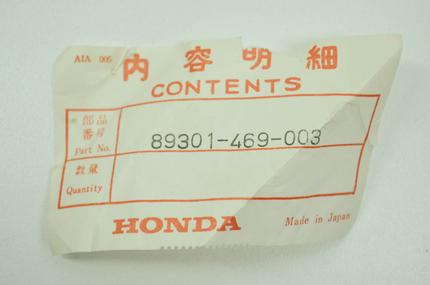 OEM Honda 89301-469-003 Air Pressure Gauge NOS
