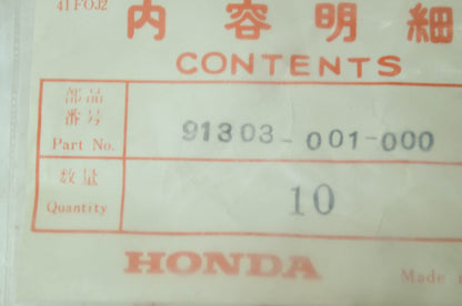 OEM Honda 91303-001-000 O-Ring (8X1.7) Qty 2 NOS