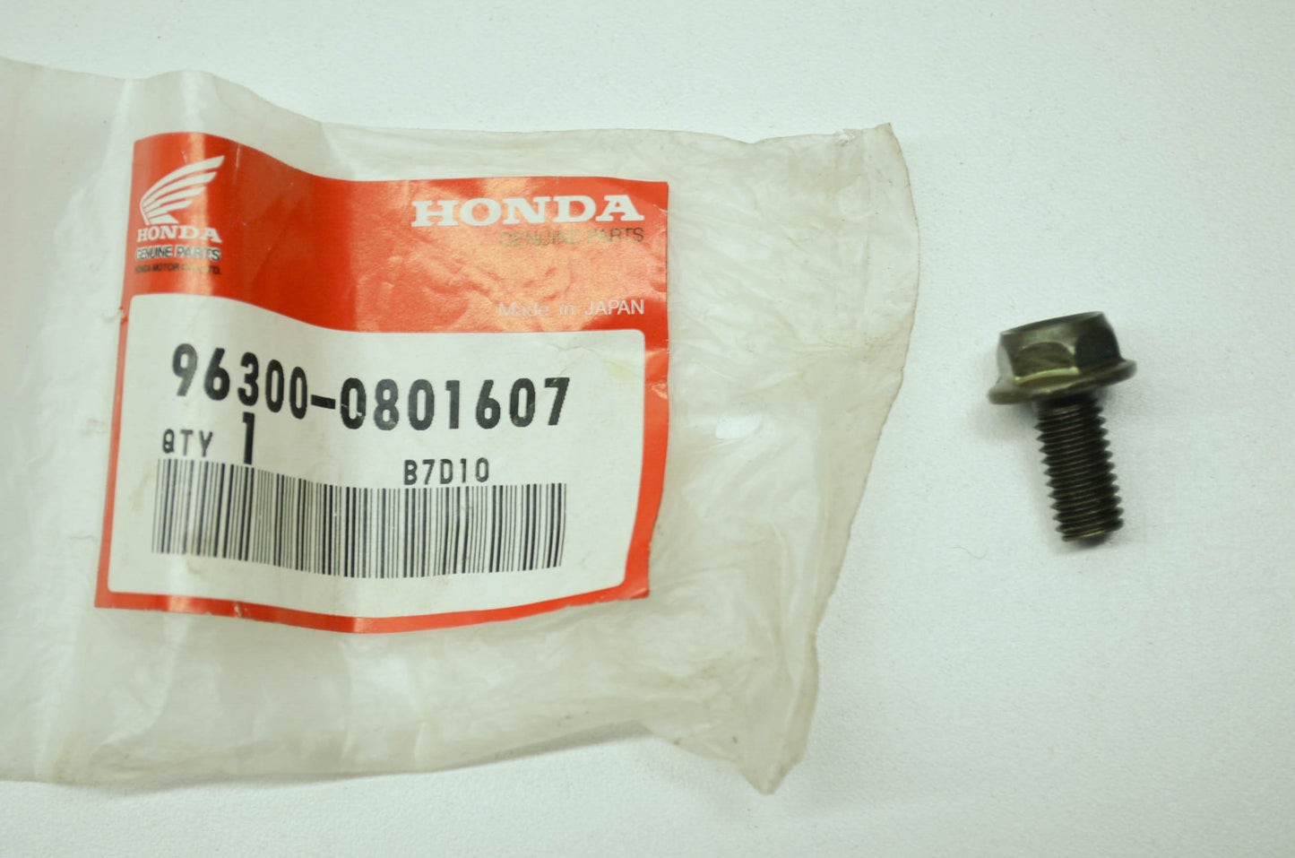OEM Honda 96300-0801607 Flange Bolt DR 8X16 NOS