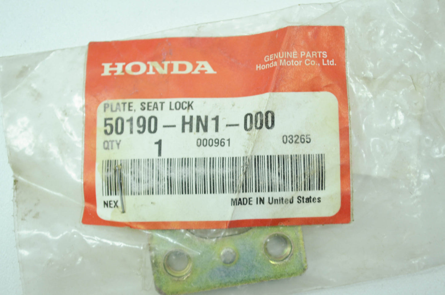 Seat Lock Plate NOS