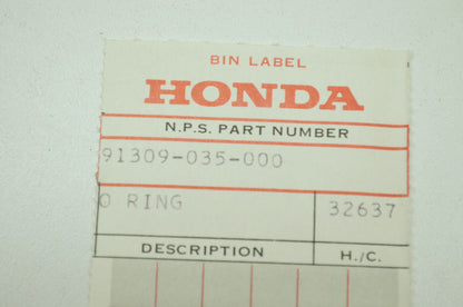 OEM Honda 91309-035-000 O-Ring (11X2.5) NOS