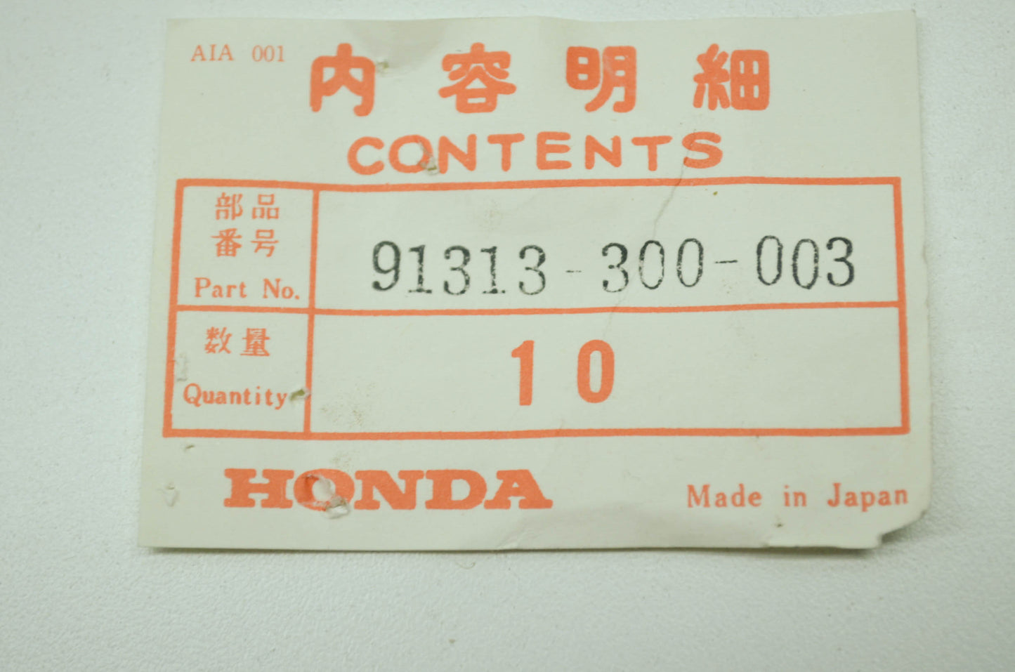 OEM Honda 91313-300-003 O-Ring (6.5X3.1) NOS