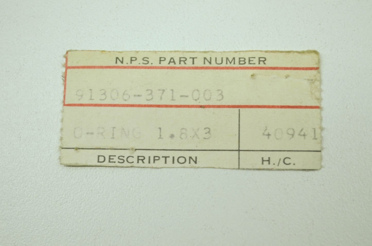 OEM Honda 91306-371-003 O-Ring (17.7X2.7) NOS