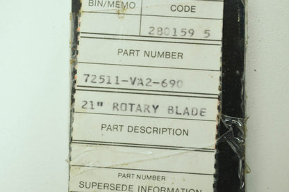 OEM Honda 72511-VA2-690 Rotary Blade 21" NOS