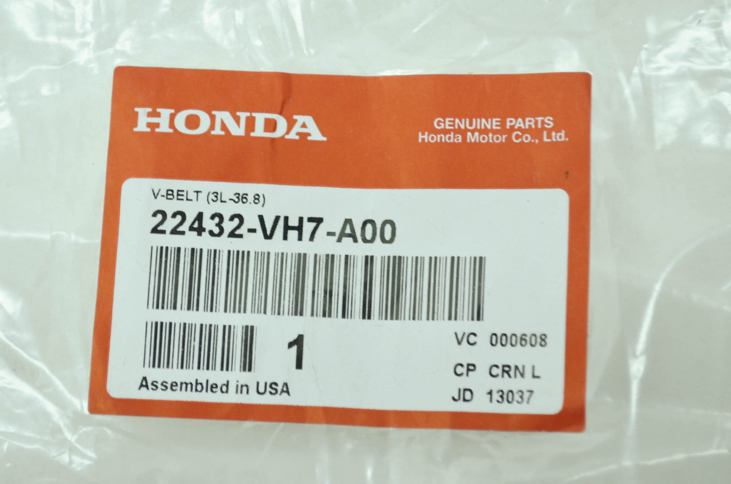 OEM Honda 22432-VH7-A00 V-Belt NOS