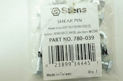 Shear Pins Qty 10 NOS