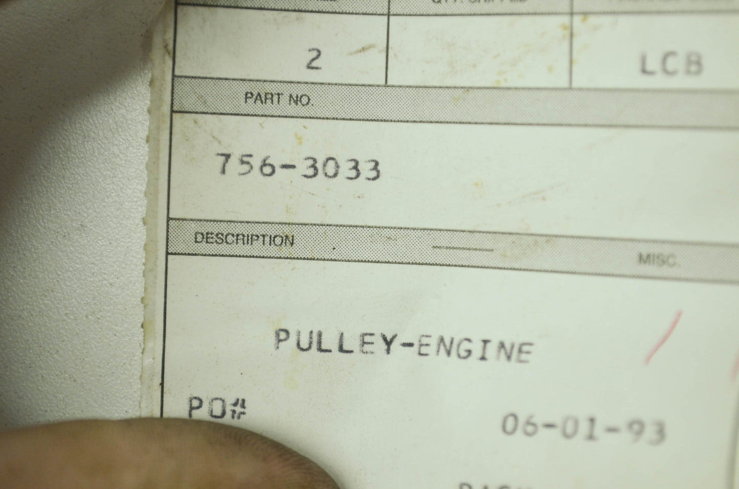 Engine Pulley NOS