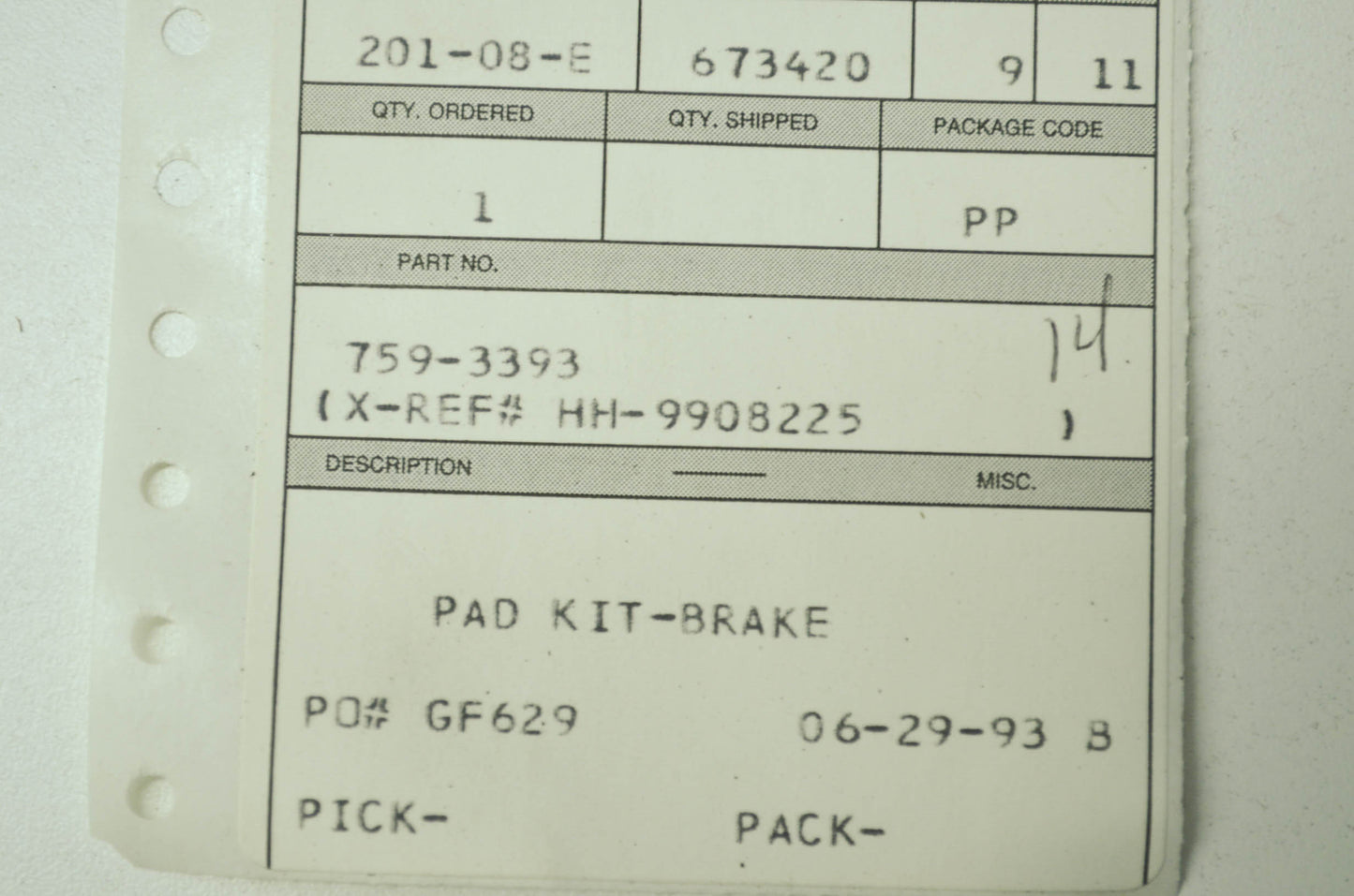 NEW Cub Cadet Brake Pad Kit NOS