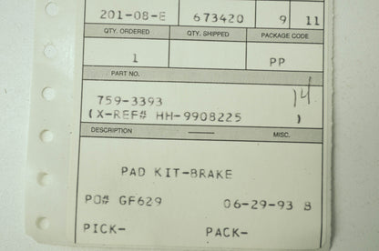 NEW Cub Cadet Brake Pad Kit NOS