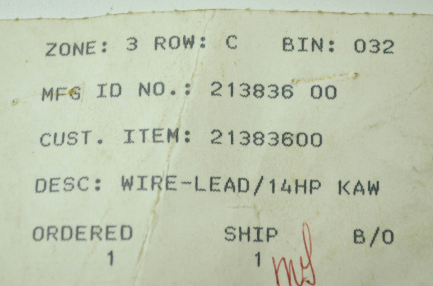 NEW Gravely Wire Lead NOS
