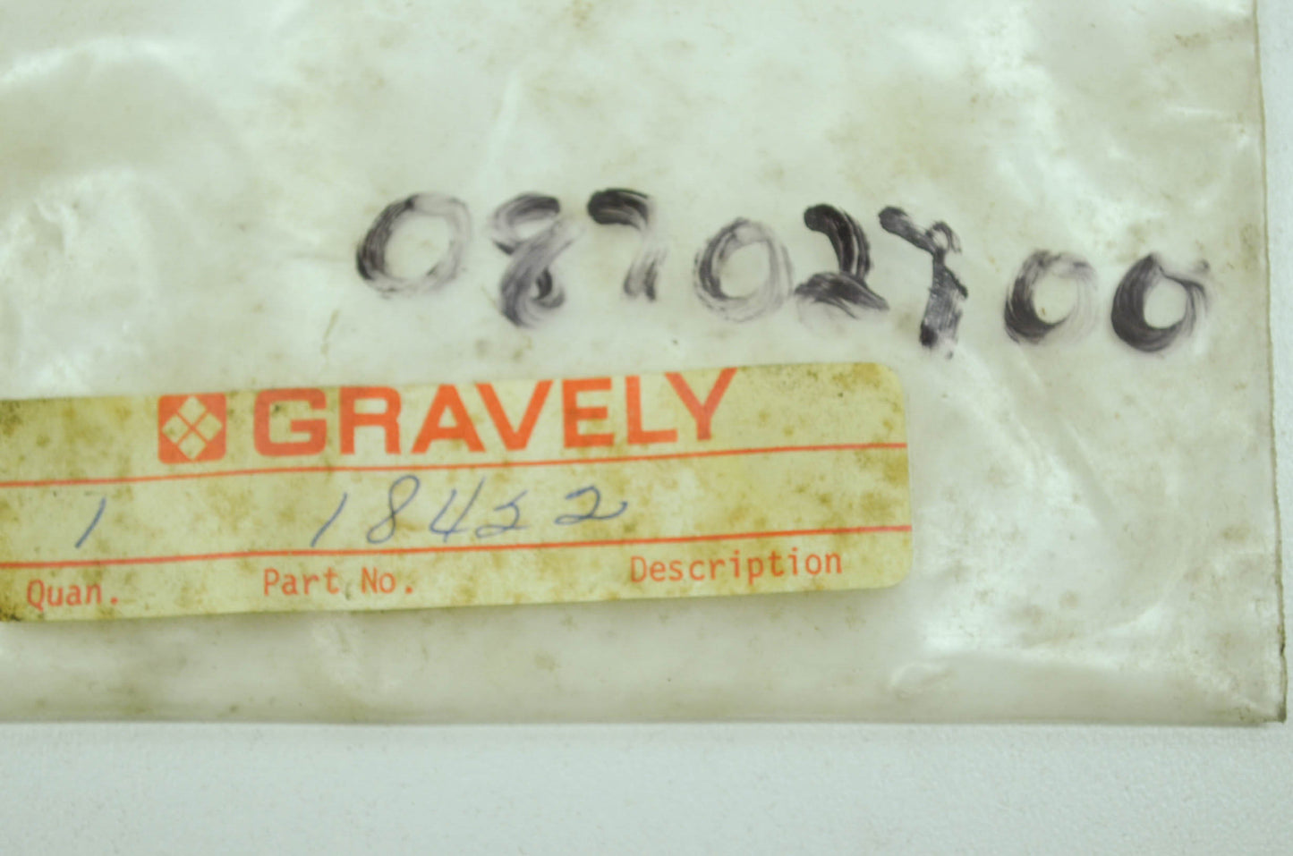 NEW Gravely Gasket NOS