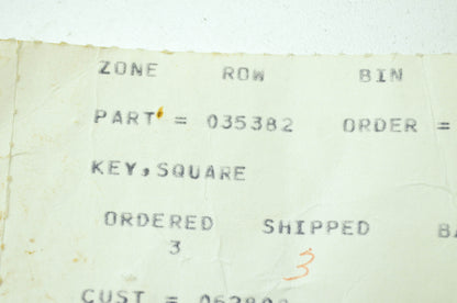 Square Key 0 NOS