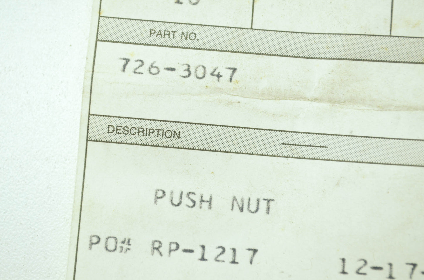 Push Nut Qty 2 NOS