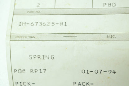 Lift Check Spring NOS