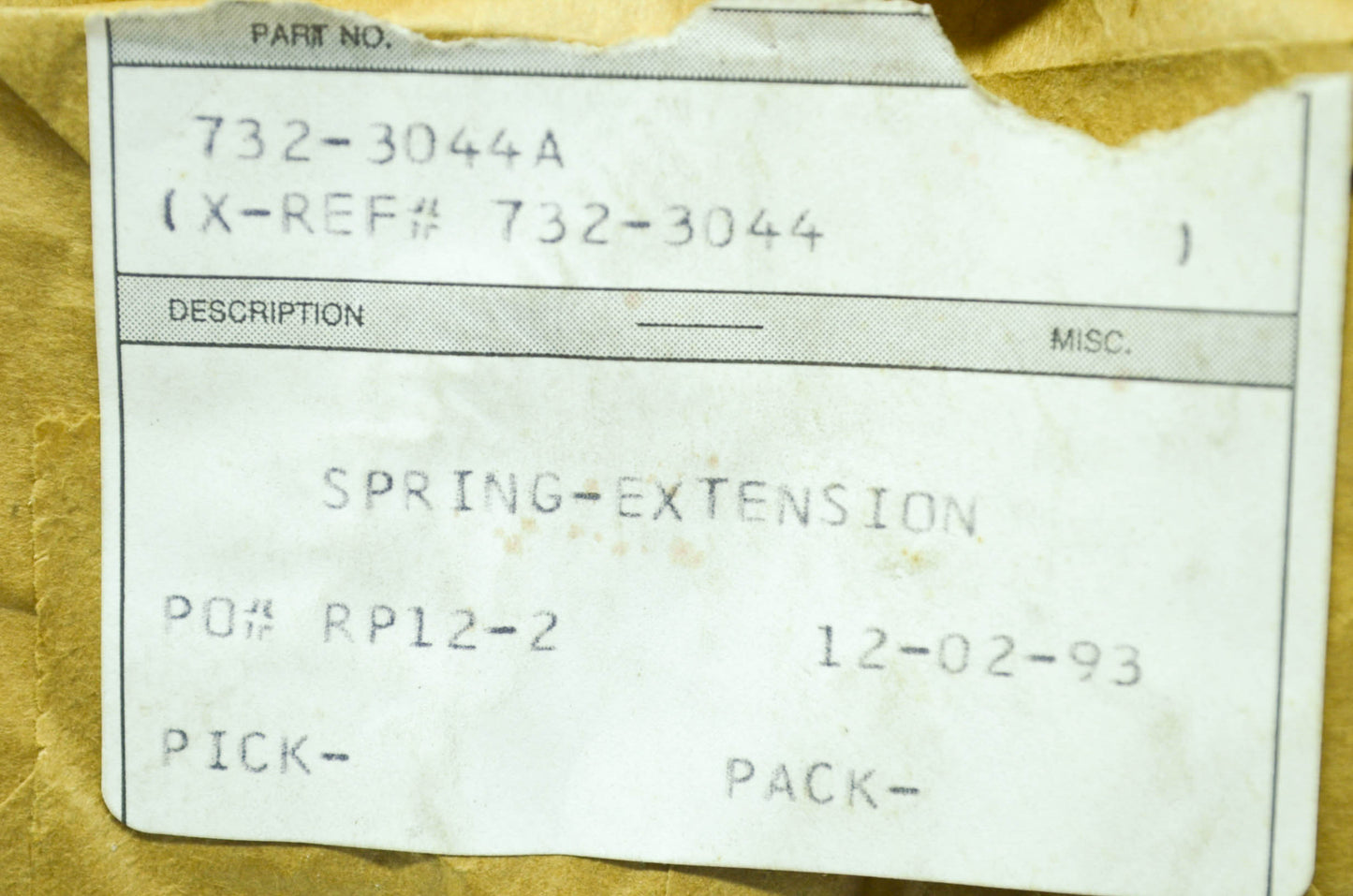 Extension Spring NOS