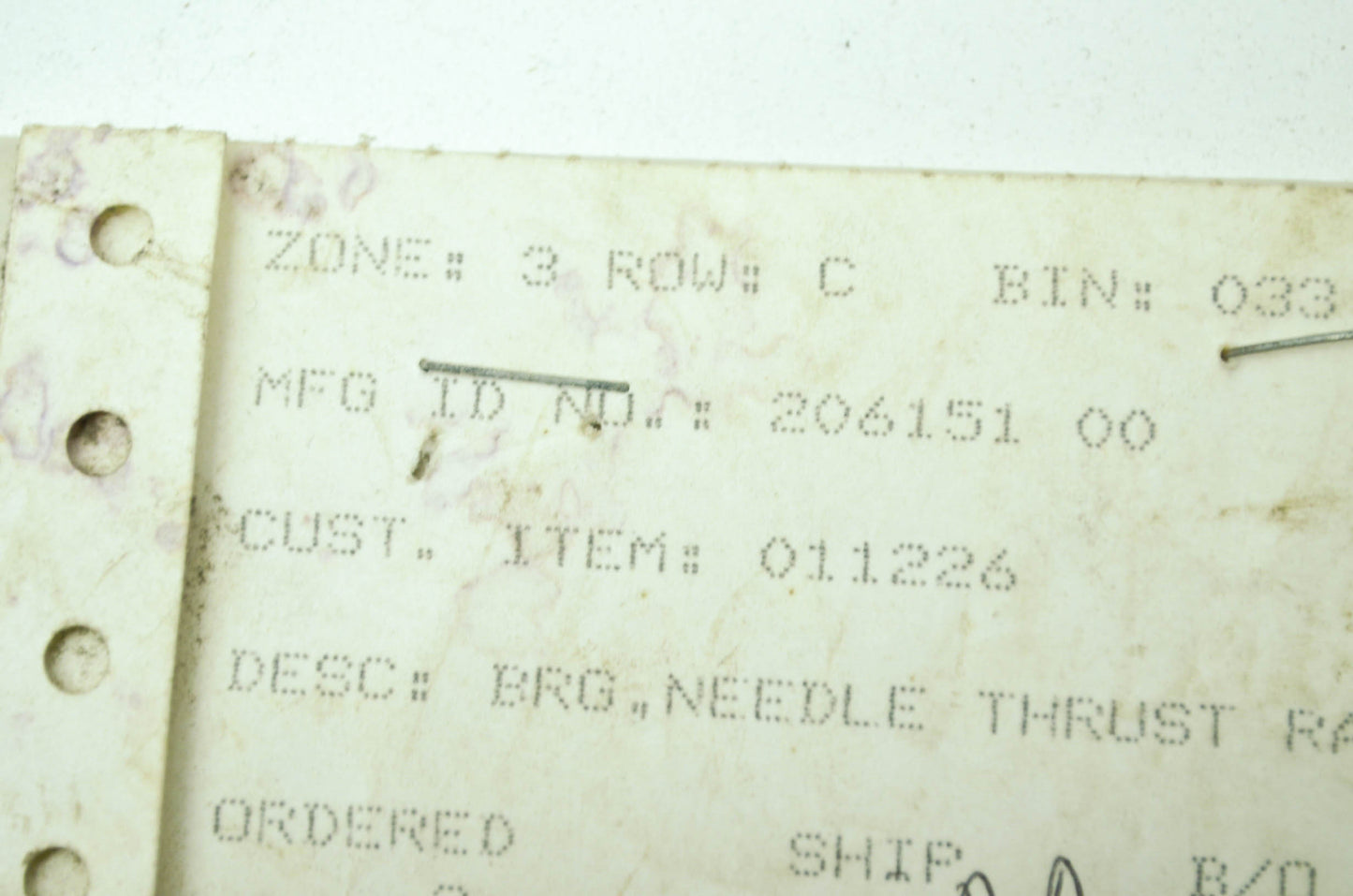 NEW Gravely Needle Bearing Thrust Race NOS 20615100
