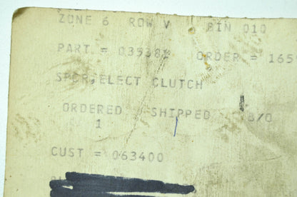 Clutch Spacer 0 NOS