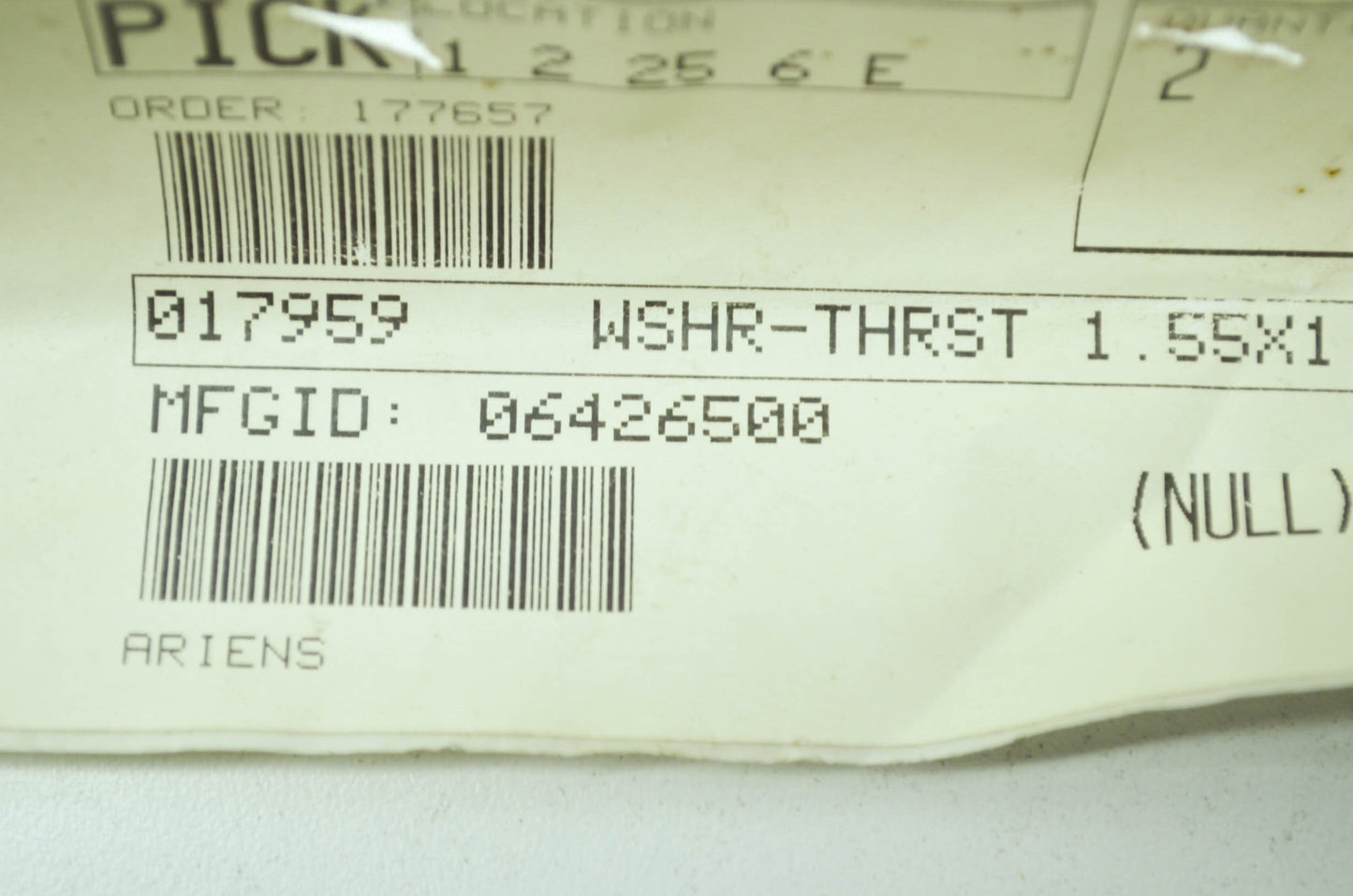 Thrust Washer 0 NOS
