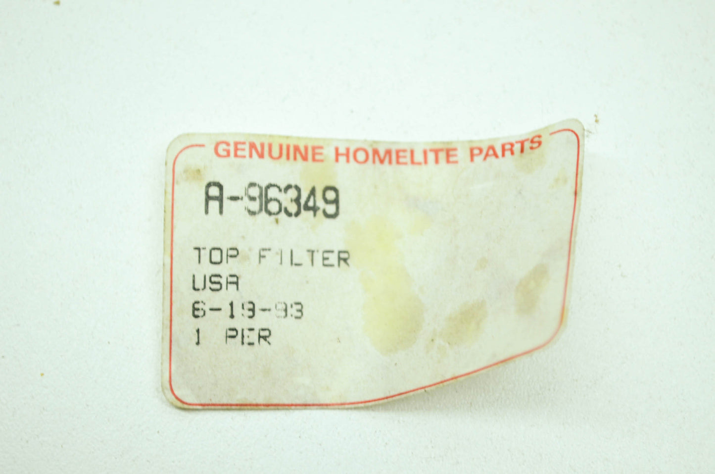 NEW Homelite Top filter NOS A96349