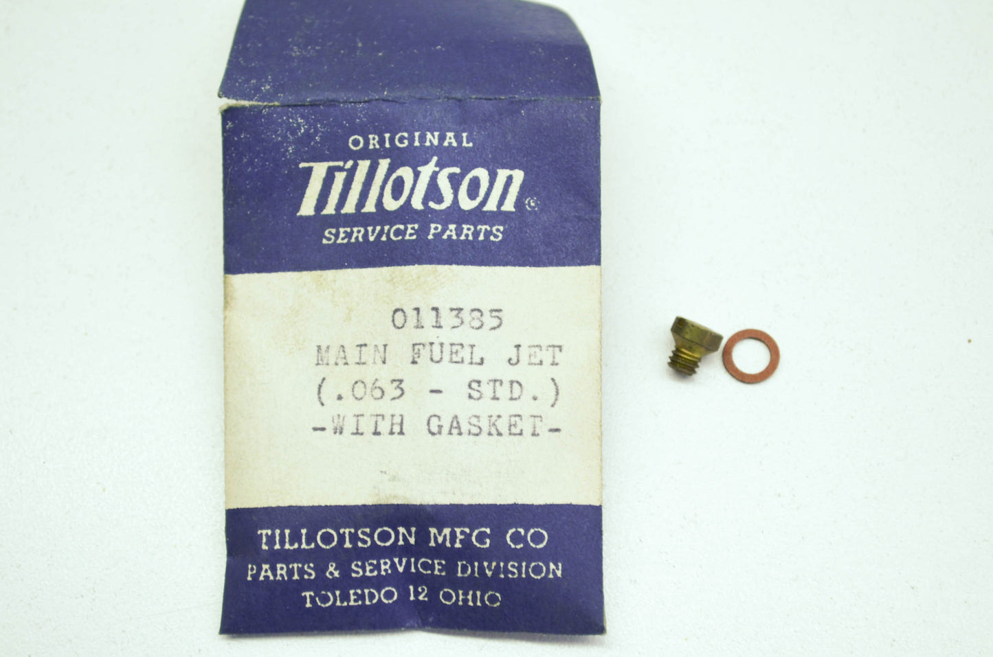 NEW Tillotson Main Fuel Jet NOS 11385