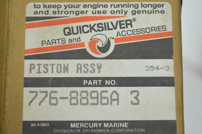 NEW Quicksilver Mercury Marine Outboard Piston Assembly NOS 776-8896A3