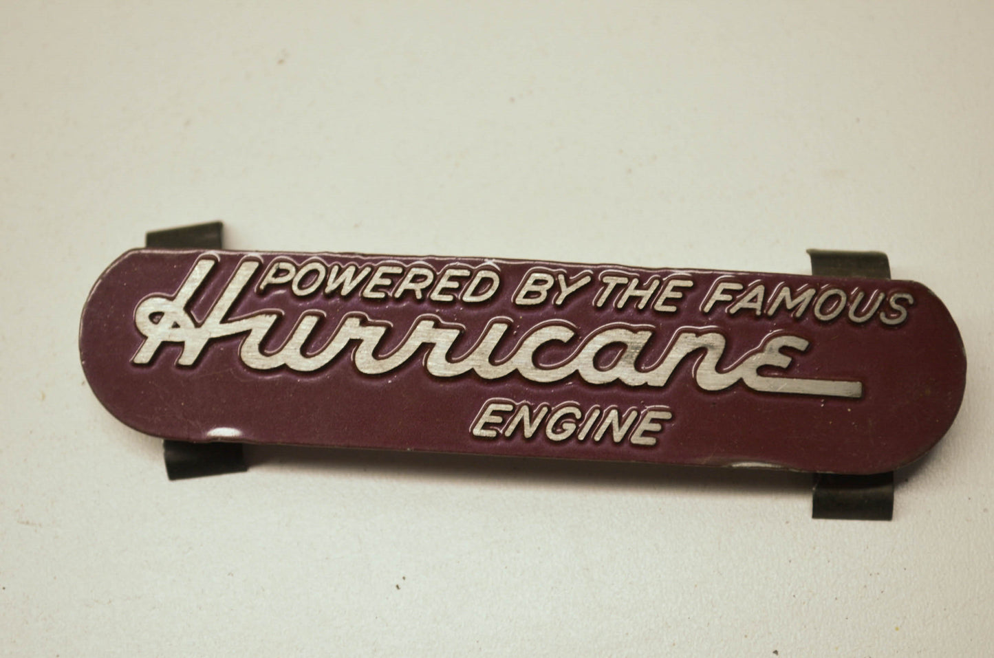 Hurricane Engine Emblem Maroon NOS